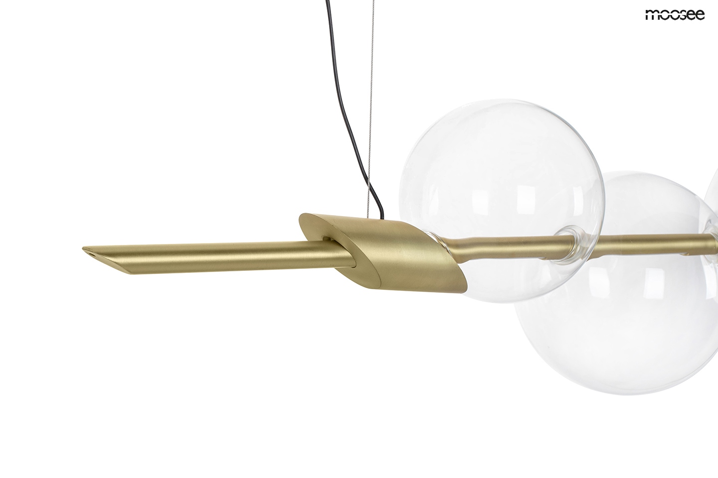 Pendul Echo 140 145x25x265 cm, Metal și Sticlă Transparentă Auriu - Moosee [3]