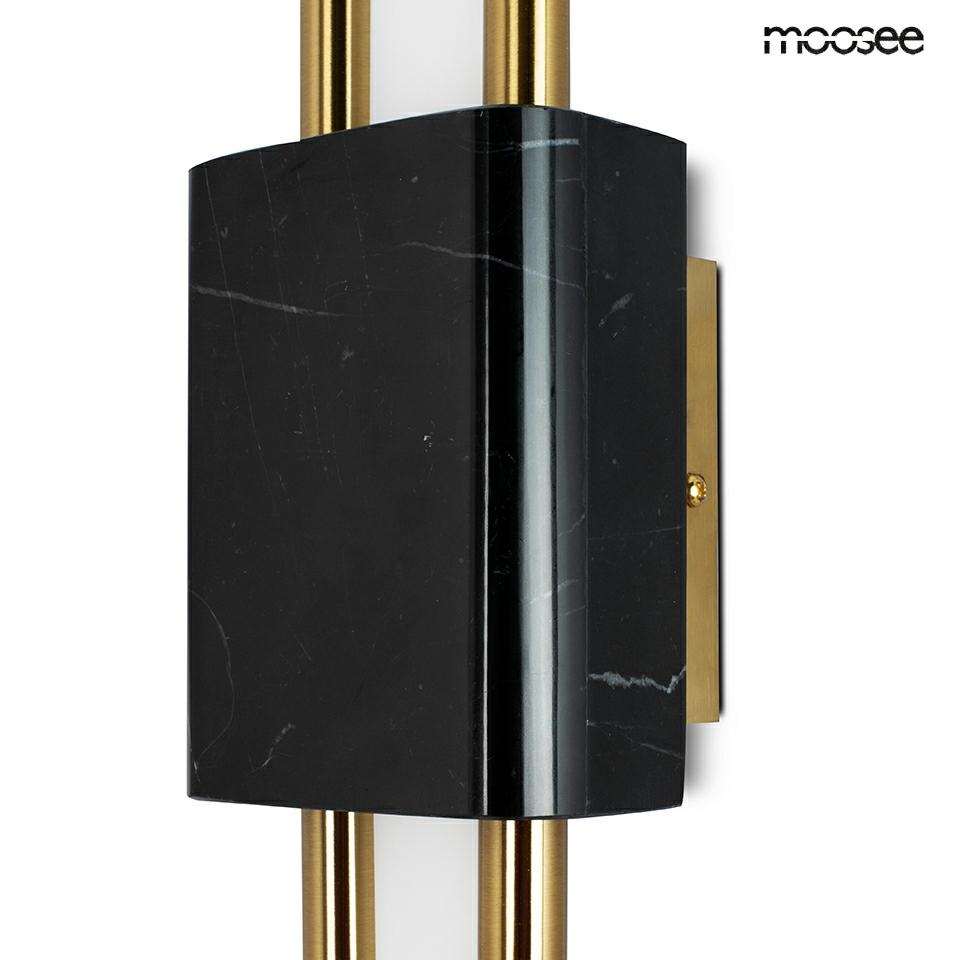Aplică Evans 9,5x9,5x50 cm, Sticlă Mată Negru - Moosee [4]
