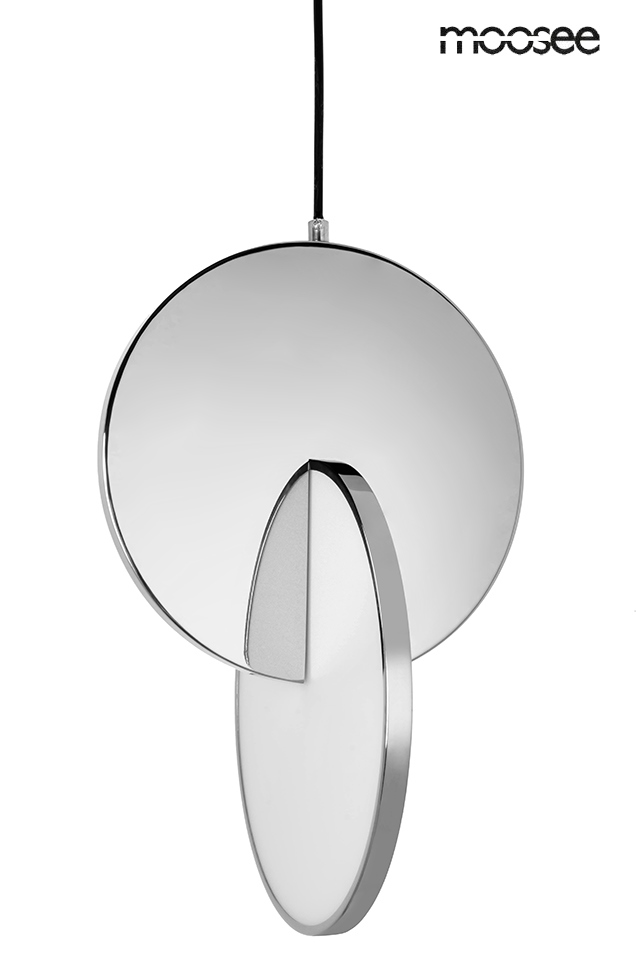 Produse - Pendul Disco 25x25x240 cm, Oțel Lustruit Argintiu Cromat - Moosee