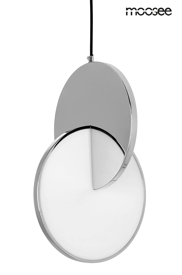 Pendul Disco 25x25x240 cm, Oțel Lustruit Argintiu Cromat - Moosee [2]
