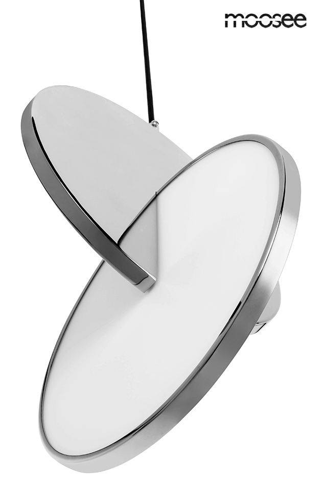 Pendul Disco 25x25x240 cm, Oțel Lustruit Argintiu Cromat - Moosee [3]