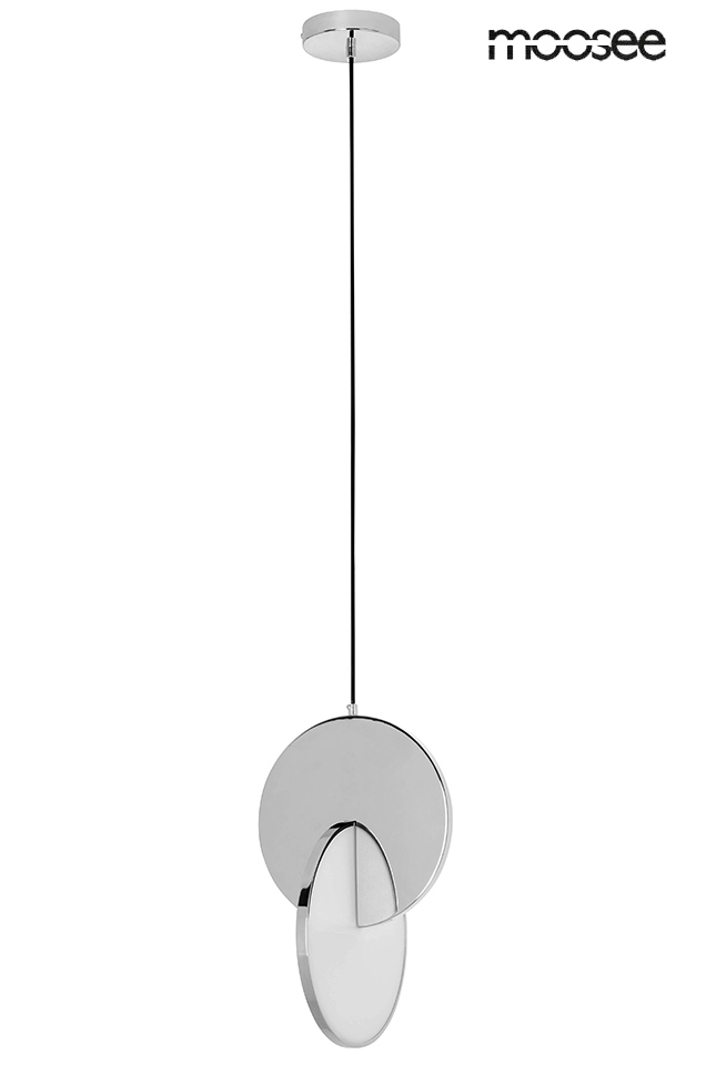 Pendul Disco 25x25x240 cm, Oțel Lustruit Argintiu Cromat - Moosee [4]
