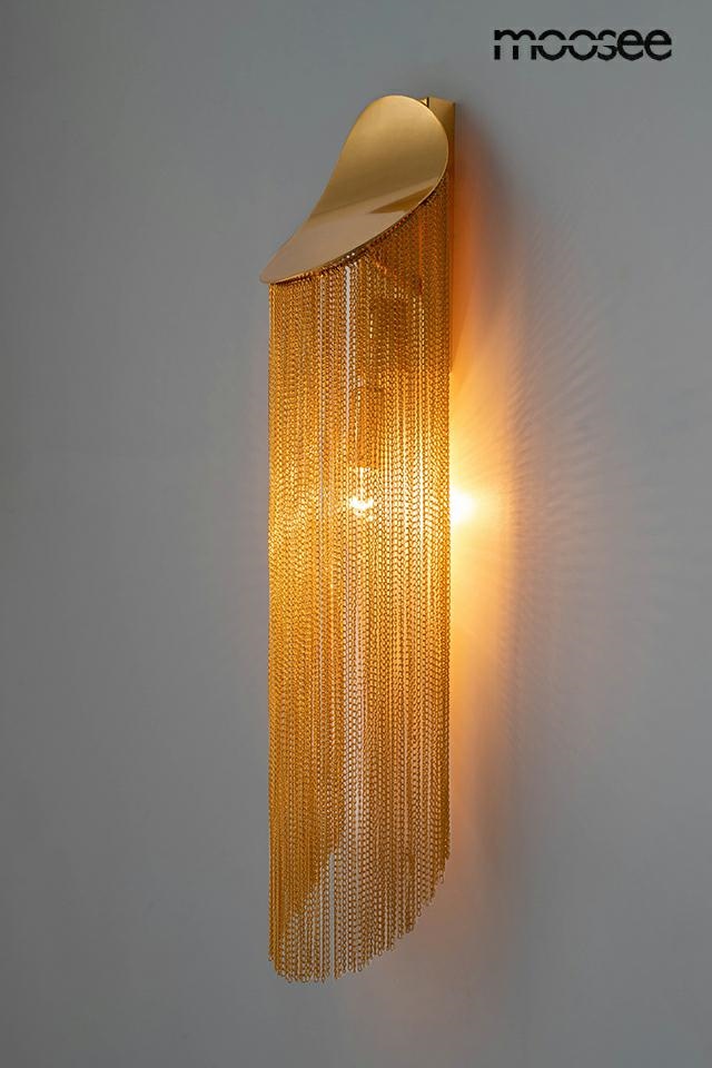 Aplică Lambada 15x14x64 cm, Metal Auriu - Moosee [2]