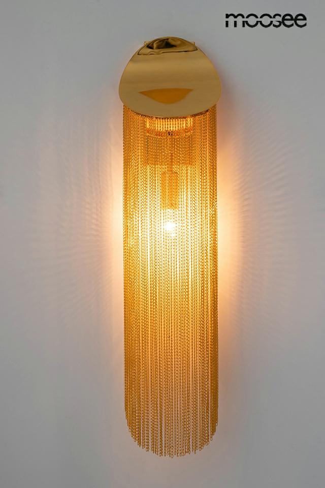 Aplică Lambada 15x14x64 cm, Metal Auriu - Moosee [4]