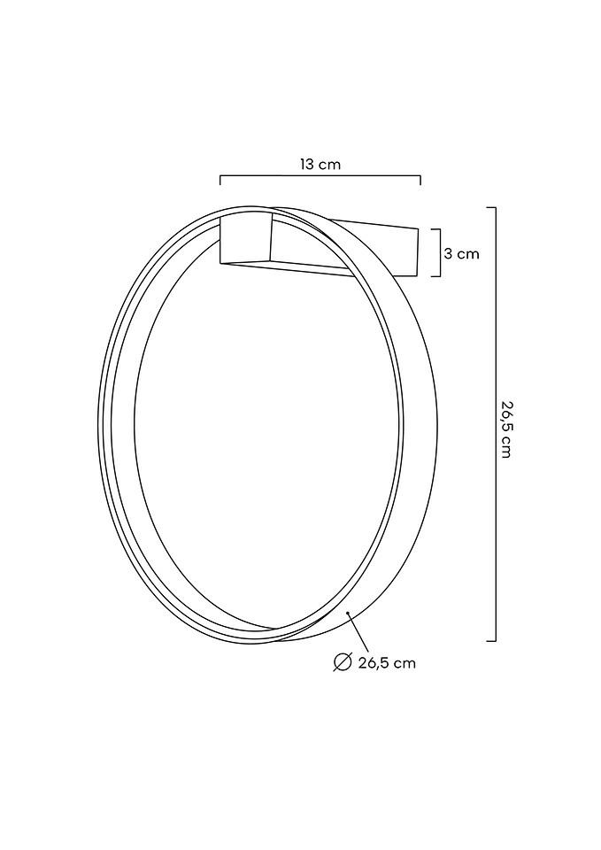 Aplică Circle Wall 26,5x13x26,5 cm, Aluminiu Negru - Moosee [7]