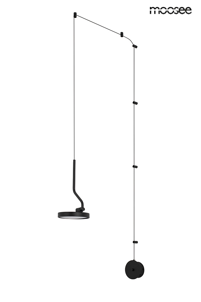 Aplice LED - Aplică Flat 100x18x300 cm, Oţel Negru - Moosee