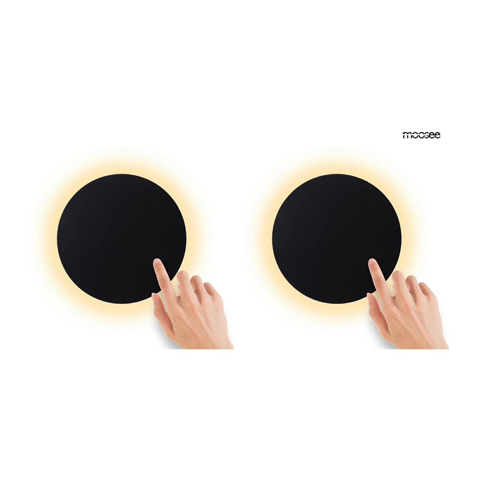 Aplice LED - Aplică Shadow Sun 25x3,5x25 cm, Negru - Moosee