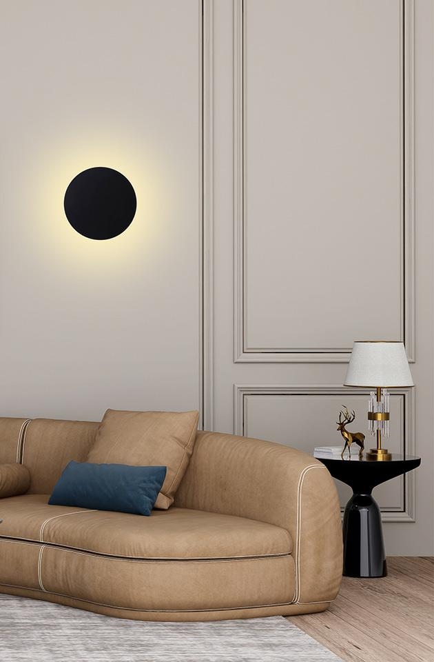 Aplică Shadow Sun 25x3,5x25 cm, Metal și Aluminiu Negru - Moosee [7]