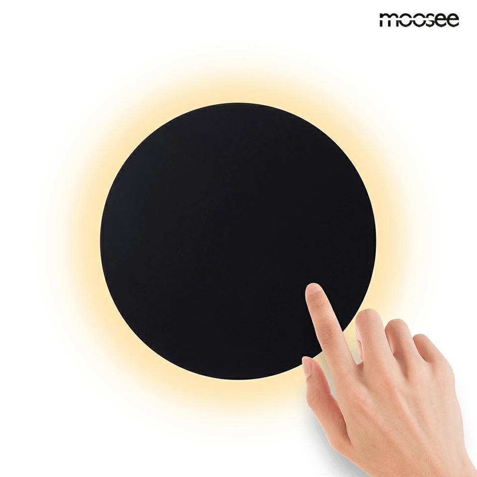 Aplice LED - Aplică Shadow Sun 25x3,5x25 cm, Metal și Aluminiu Negru - Moosee