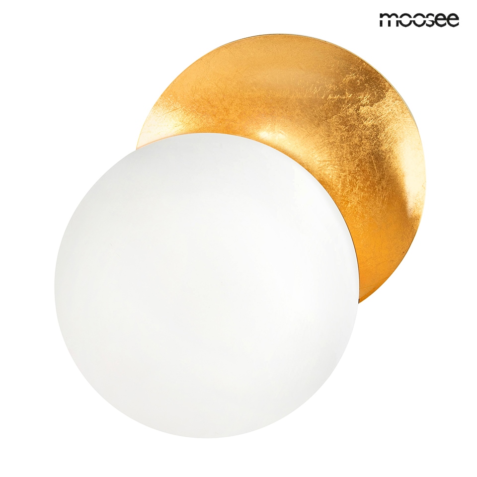 Produse - Aplică Eclise 35x22x35 cm, Oțel și Aluminiu Auriu; Alb - Moosee