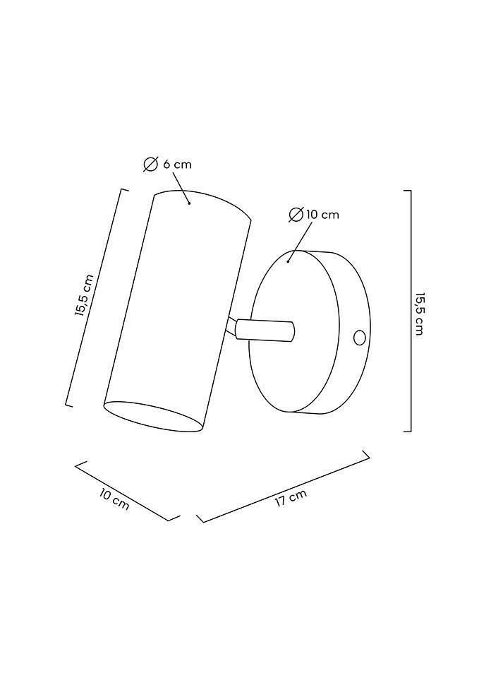 Aplică Spot 10x17x15,5 cm, Oțel și Aluminiu Auriu - Moosee [10]