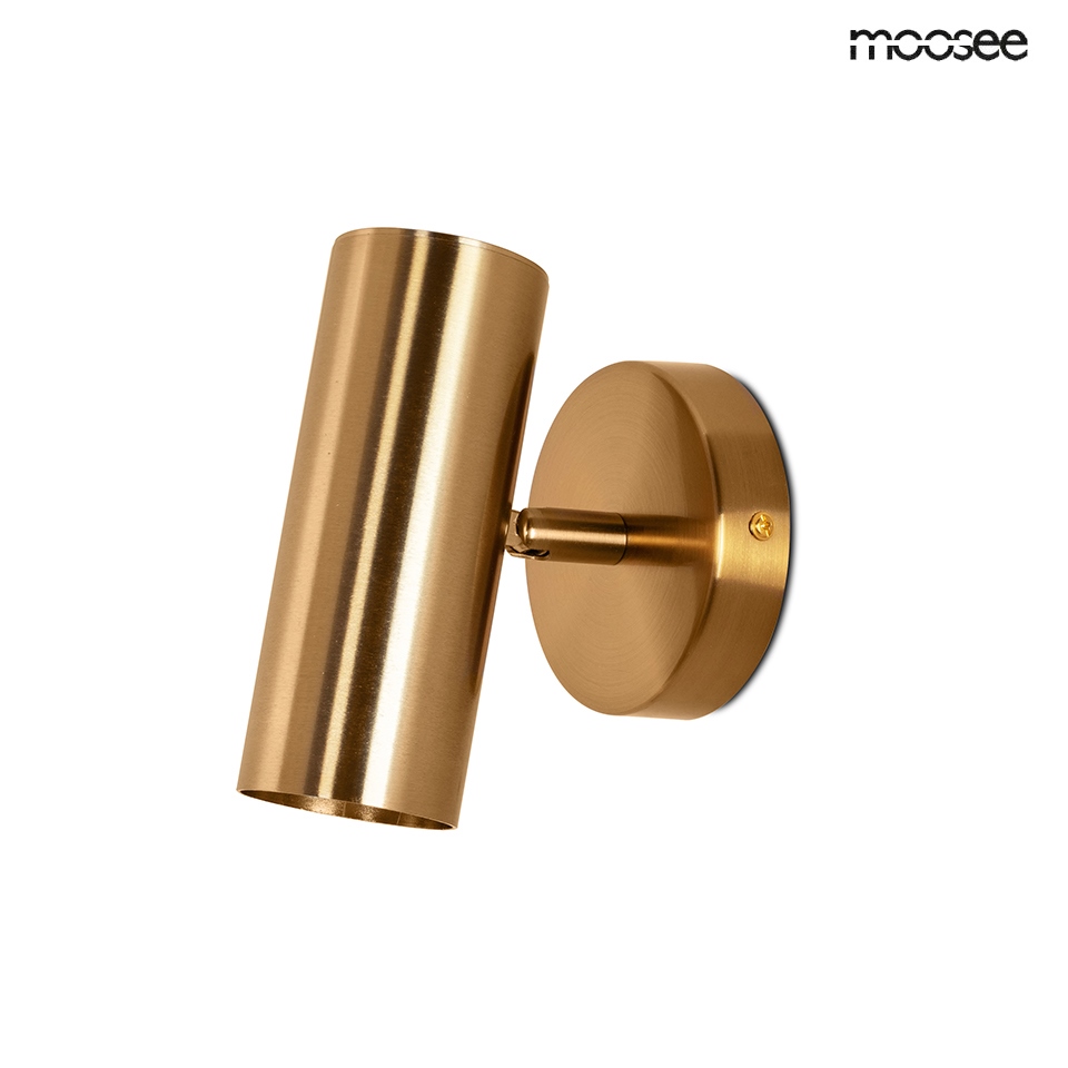 Aplice LED - Aplică Spot 10x17x15,5 cm, Oțel și Aluminiu Auriu - Moosee