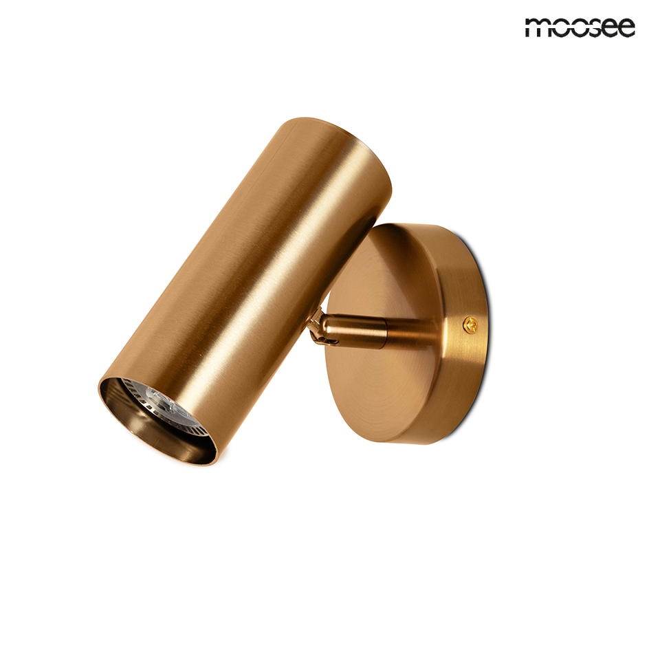 Aplică Spot 10x17x15,5 cm, Oțel și Aluminiu Auriu - Moosee [2]