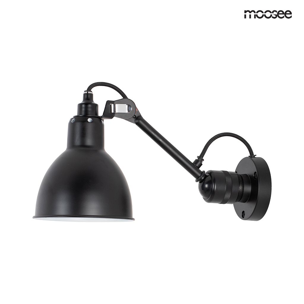 Produse - Aplică Frank 14x14,5x27 cm, Oțel și Aluminiu Negru - Moosee
