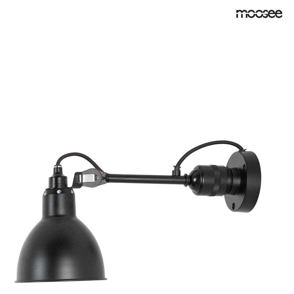Aplică Frank 14x14,5x27 cm, Oțel și Aluminiu Negru - Moosee [2]