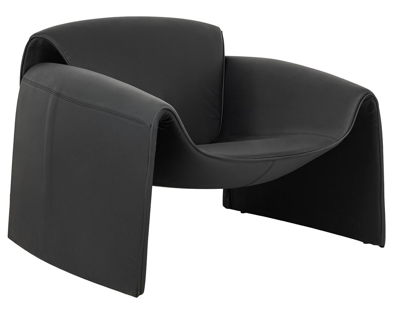 Produse - Fotoliu Flessi, Piele Ecologică Negru - King Home