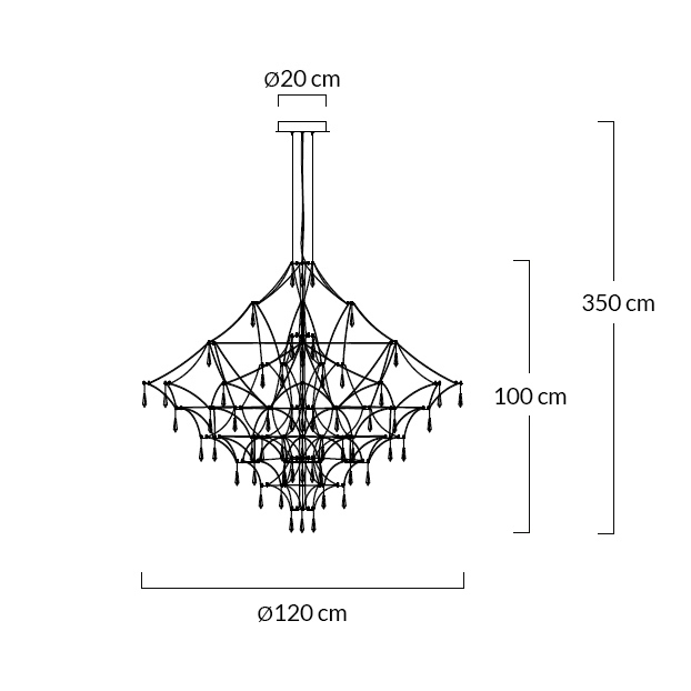 Pendul Constelation 120x120x350 cm, Oțel Periat - Moosee [7]