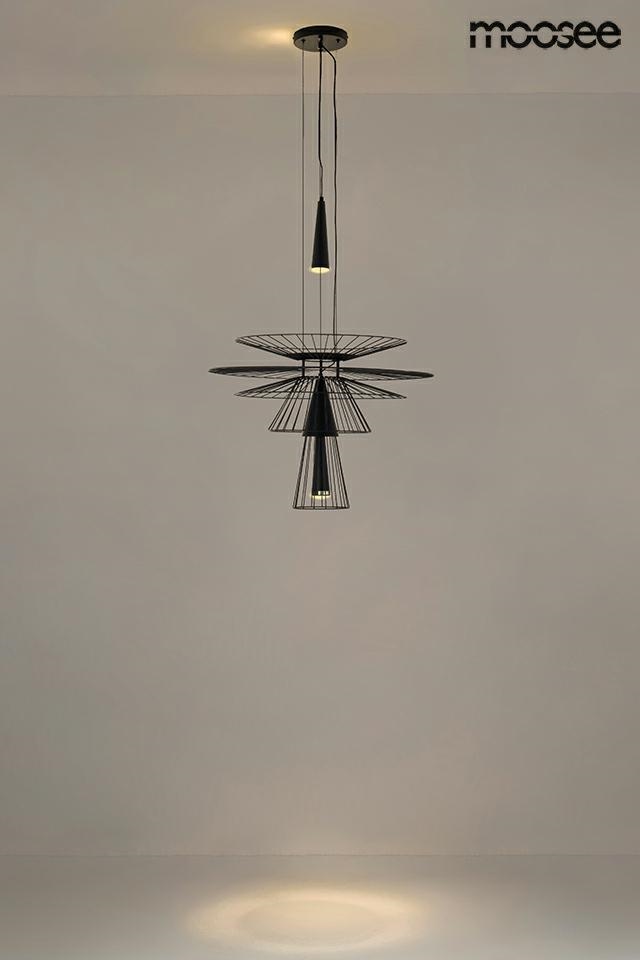 Lustră Sesto 60x60x250 cm, Metal Negru - Moosee [10]