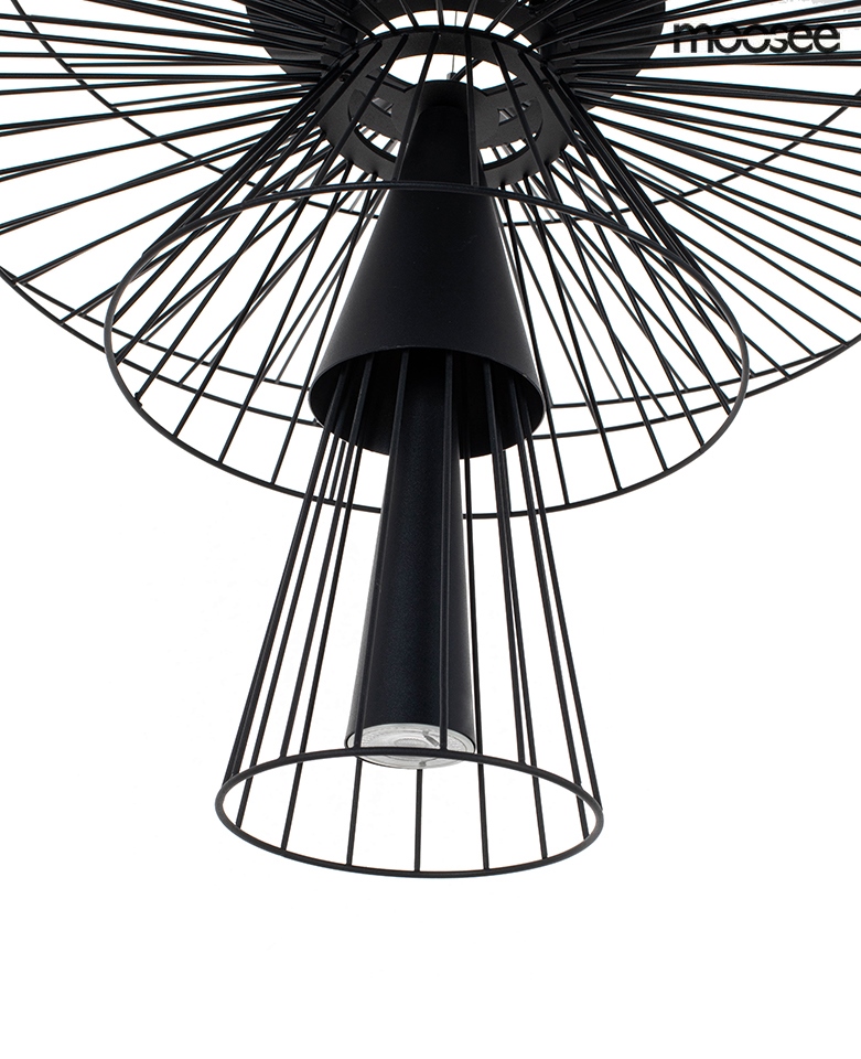 Lustră Sesto 60x60x250 cm, Metal Negru - Moosee [3]