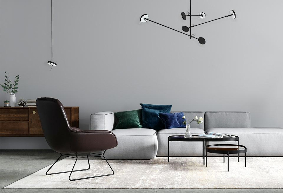 Pendul Bobbie 45x15x240 cm, Oțel Negru - Moosee [8]