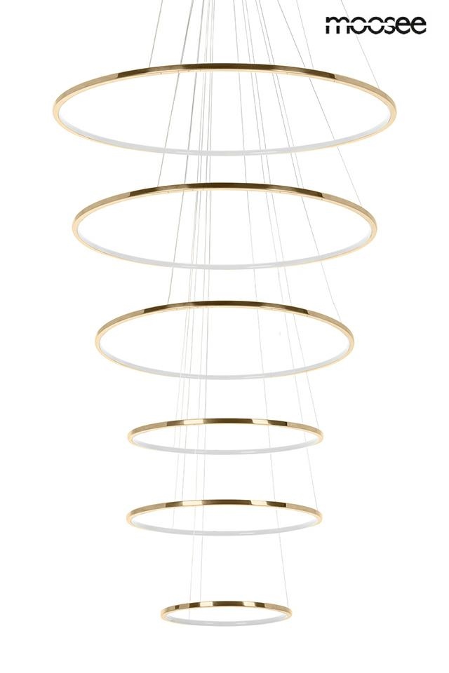 Produse - Pendul Ring Slim Xl 120x120x232 cm, Oțel Auriu Lucios - Moosee