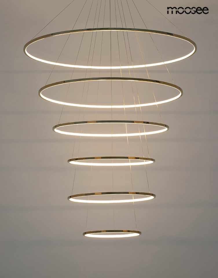 Pendul Ring Slim Xl 120x120x232 cm, Oțel Auriu Lucios - Moosee [12]