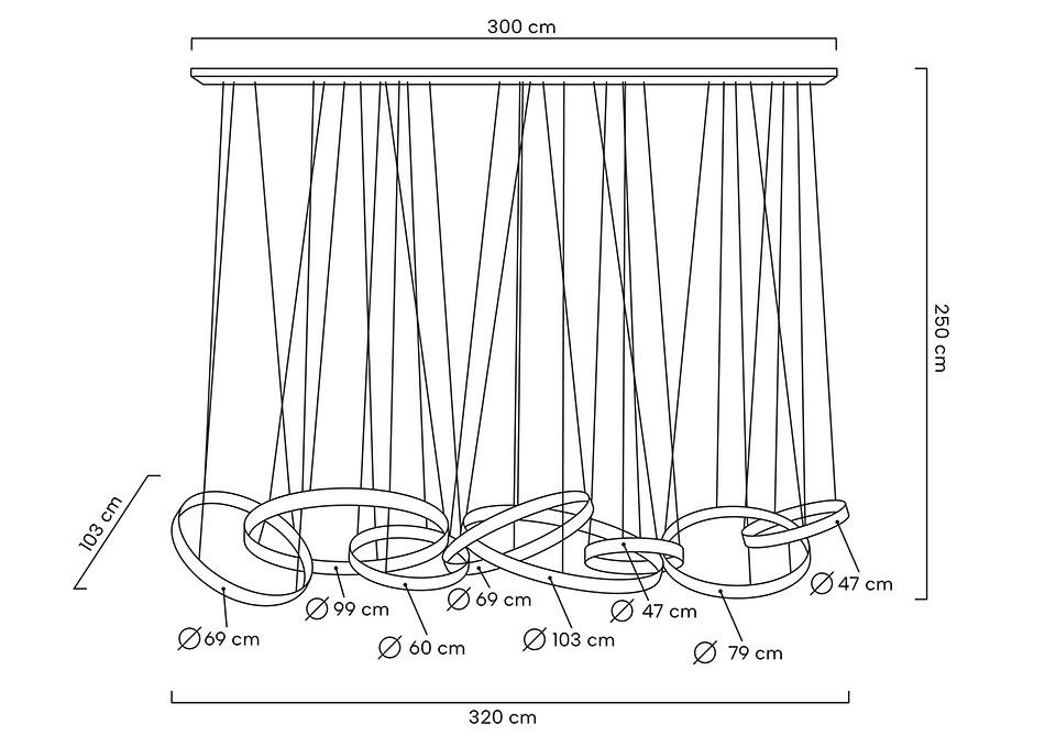 Pendul Liberty Line 8 320x103x250 cm - Moosee [14]