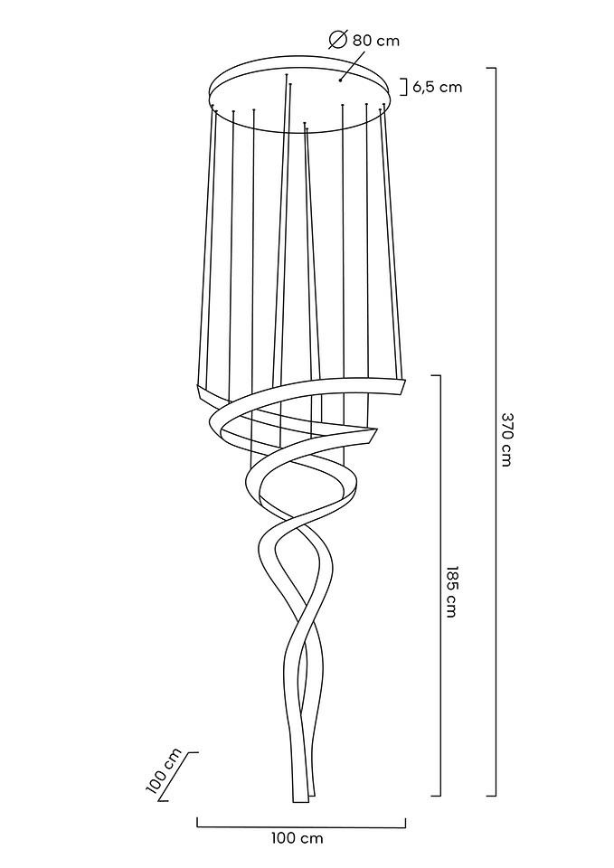 Pendul Wave Cordon 2B 100x100x370 cm - Moosee [15]
