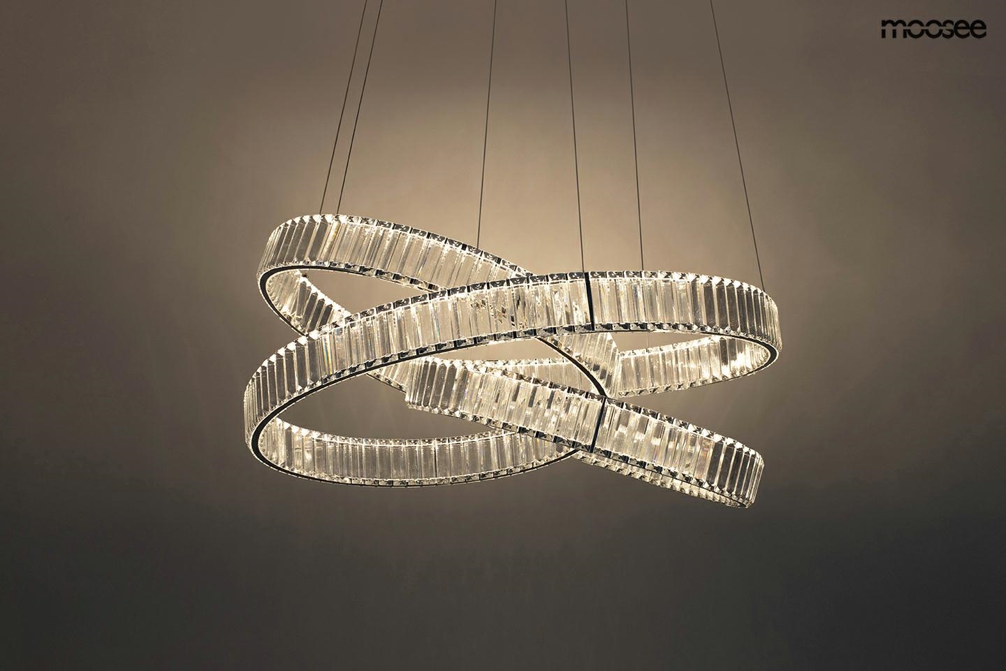 Pendul Wave 80 75x75x220 cm, Oțel și Cristal - Moosee [2]