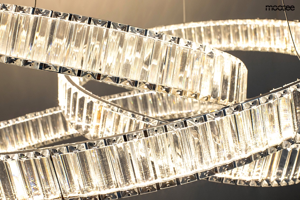 Pendul Wave 80 75x75x220 cm, Oțel și Cristal - Moosee [3]