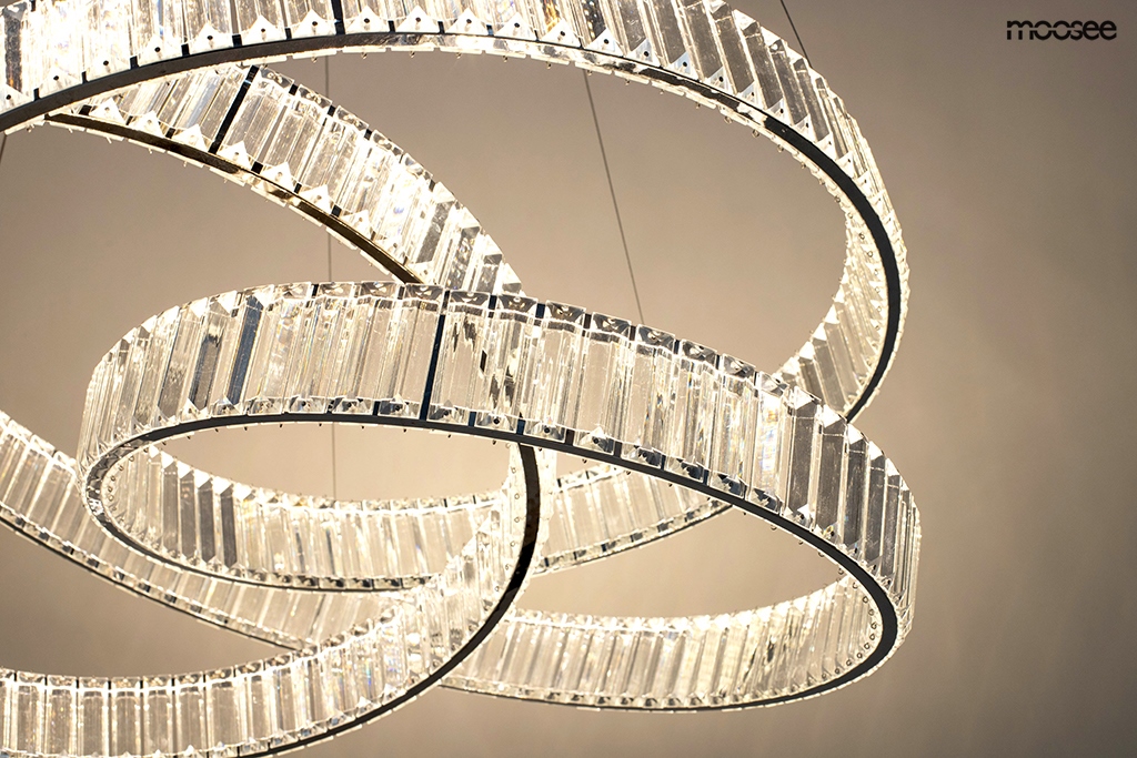 Pendul Wave 80 75x75x220 cm, Oțel și Cristal - Moosee [4]