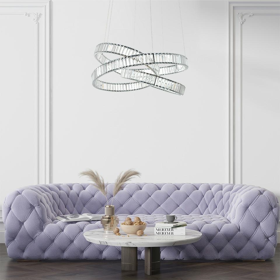 Pendul Wave 80 75x75x220 cm, Oțel și Cristal - Moosee [12]