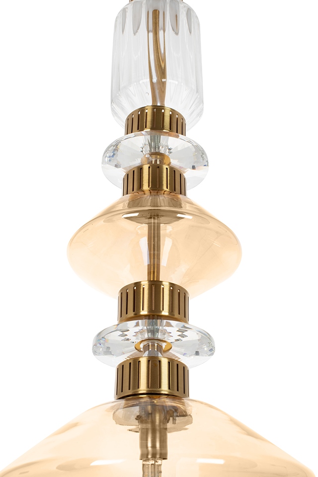Pendul Vaso 25x25x235 cm, Oțel și Sticlă Auriu - Moosee [3]