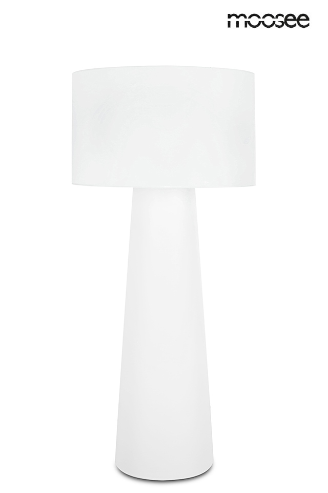 Produse - Lampadar Kas 74x74x160 cm, Poliamidă și Vâscoză Alb - Moosee