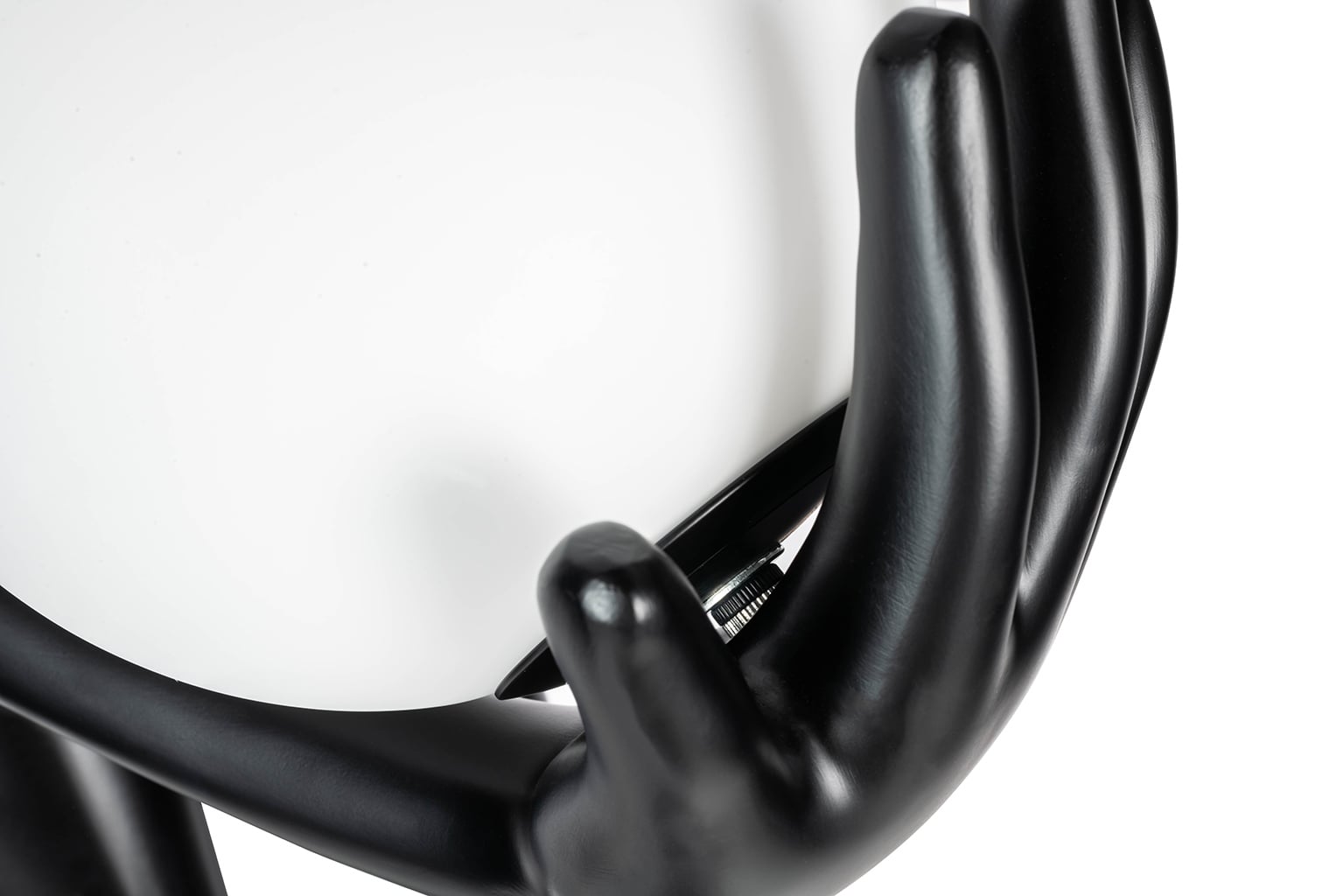 Lampadar Human Premium 80x60x180 cm, Sticlă Negru; Alb - King Home [9]
