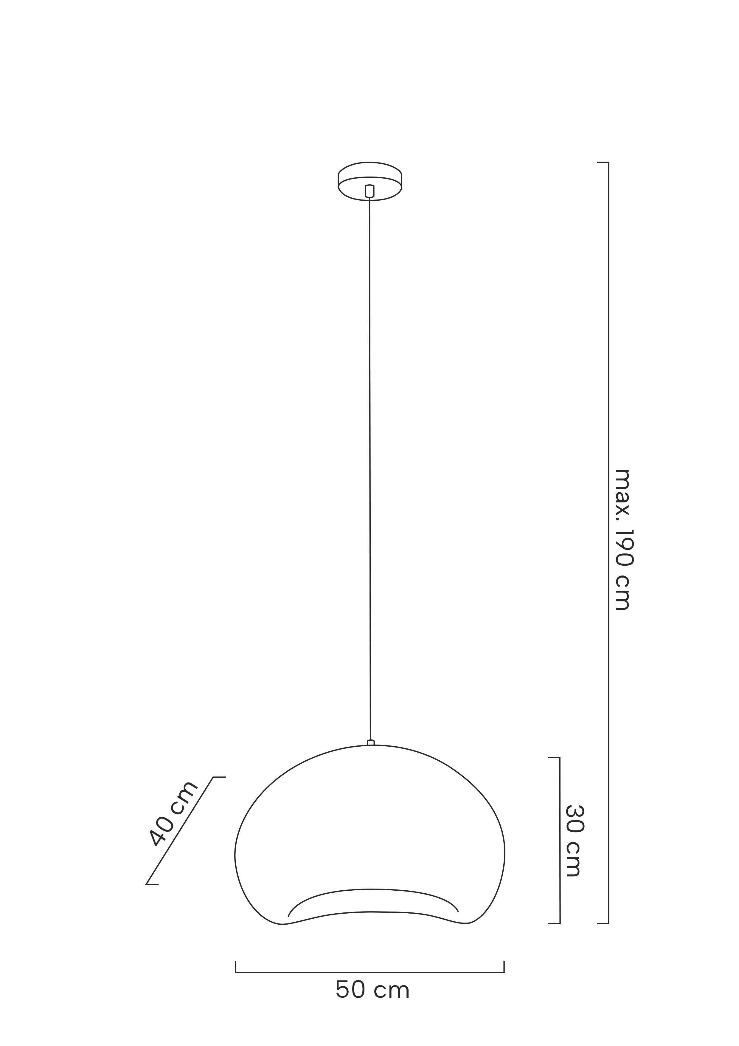Pendul Nest 50, Rășină Alb - Moosee [6]