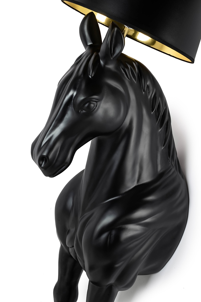 Lampadar Horse Stand M 45x64x185 cm, Fibră de Sticlă Negru Mat - Moosee [9]