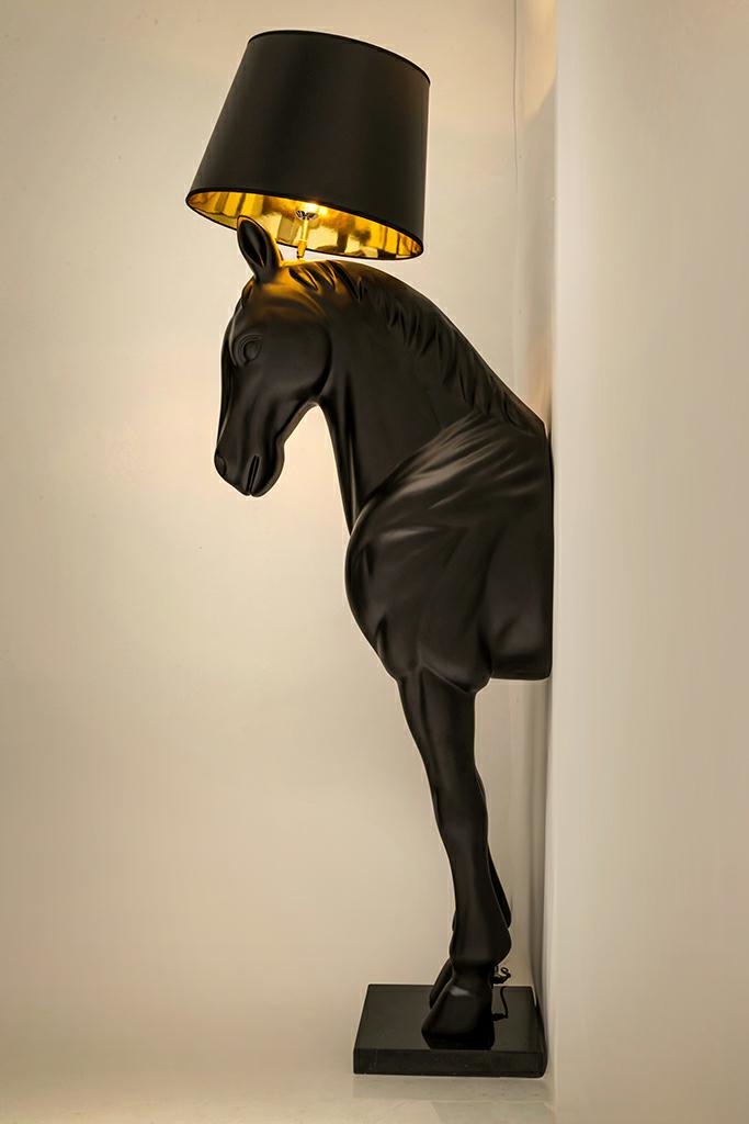 Lampadar Horse Stand M 45x64x185 cm, Fibră de Sticlă Negru Mat - Moosee [11]