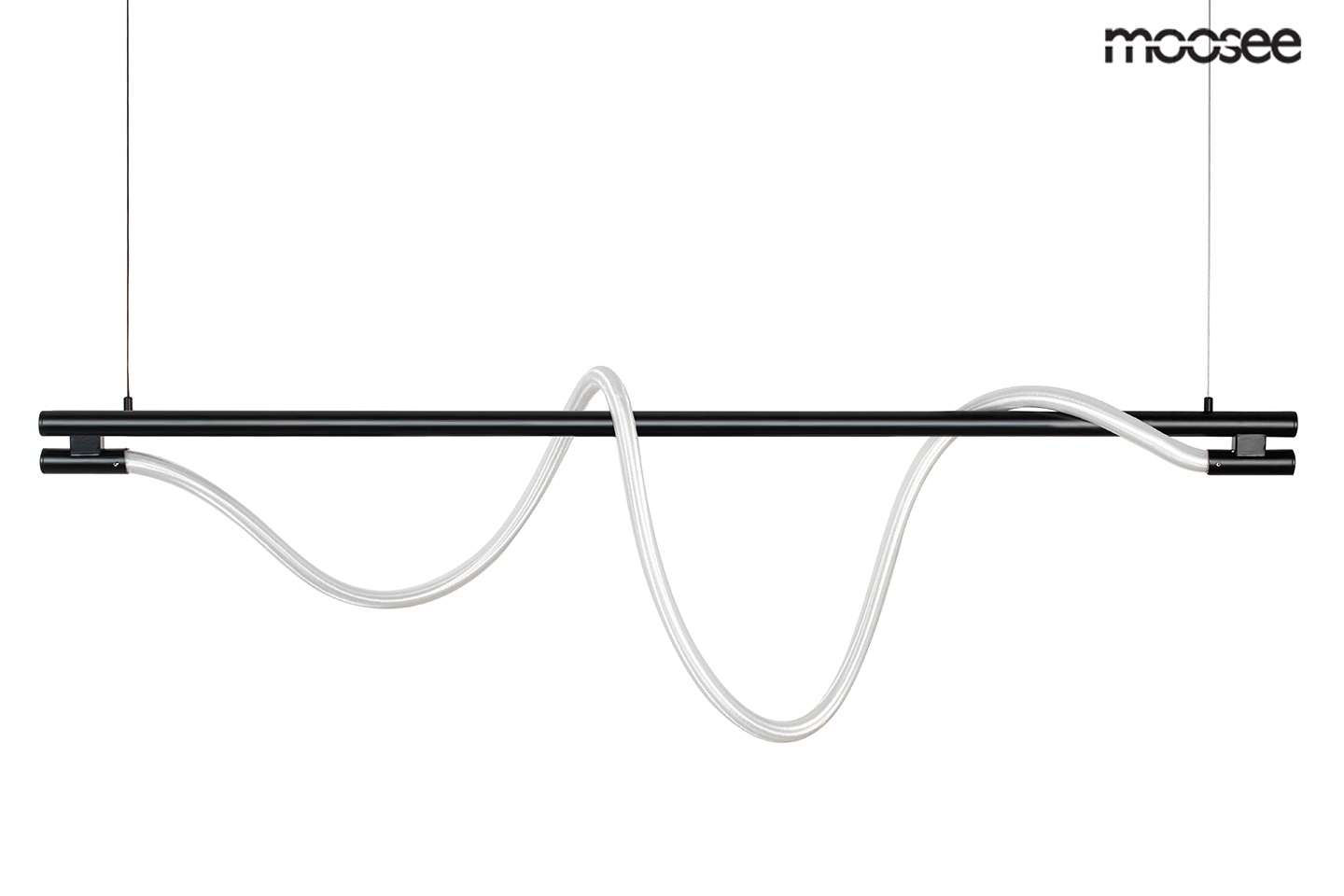 Produse - Pendul Serpiente 120 121x15x231 cm, Oțel și Țesătură Negru - Moosee