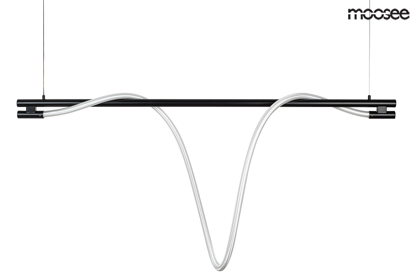 Pendul Serpiente 120 121x15x231 cm, Oțel și Țesătură Negru - Moosee [2]