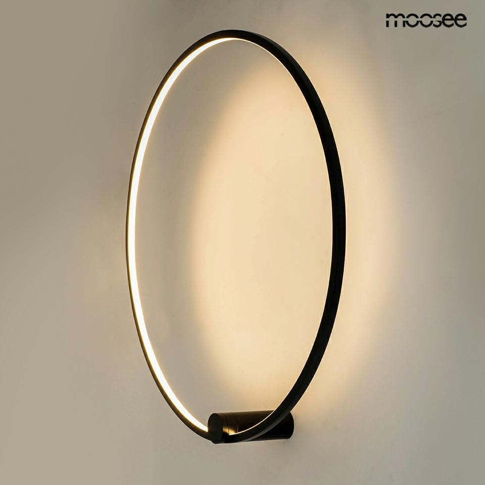 Aplică Hoop 80x17x80 cm, Oțel Negru - Moosee [2]