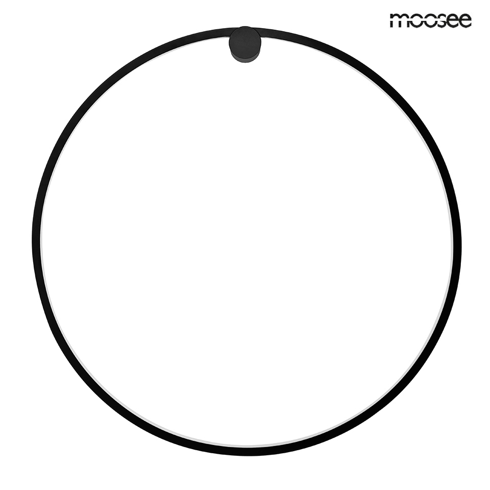 Aplică Hoop 80x17x80 cm, Oțel Negru - Moosee [3]