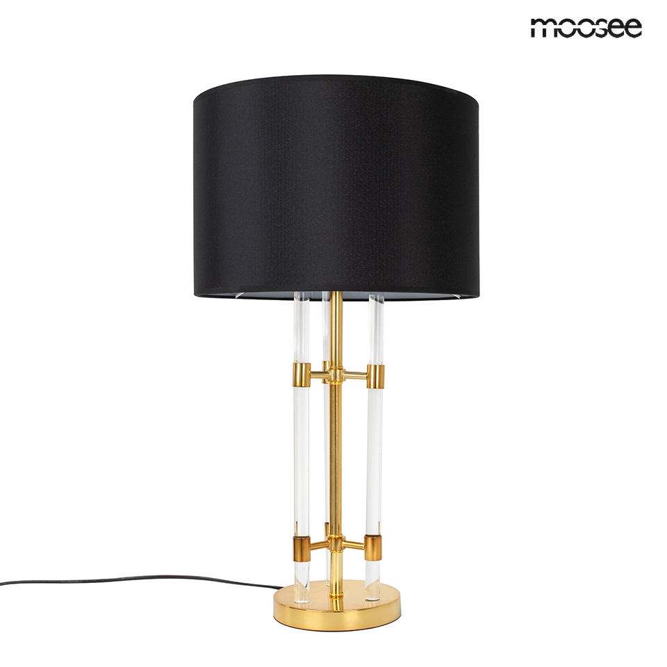 Produse - Lampă de Masă Moxy 35x35x66,5 cm, Auriu, Negru - Moosee