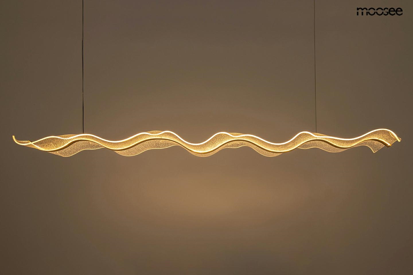 Pendul Breath 180 182x29x255 cm, Oțel și Acril Auriu Finisaj Auriu - Moosee [2]