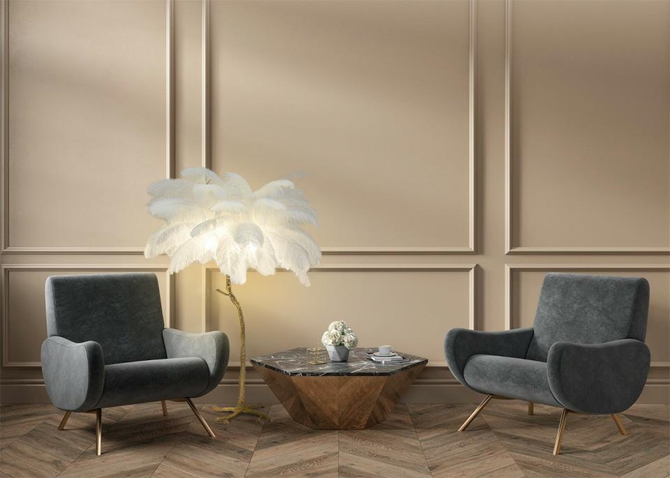 Lampadar Tiffany 120x120x175 cm, Alb - Moosee [2]