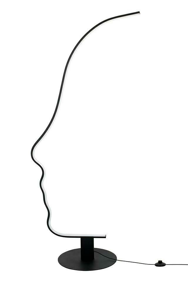 Produse - Lampadar Face Floor 68x37x161 cm, Oțel și Aluminiu Negru - Moosee