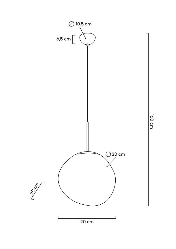 Pendul Fusion 20x20x160 cm, Acril Cupru - King Home [2]