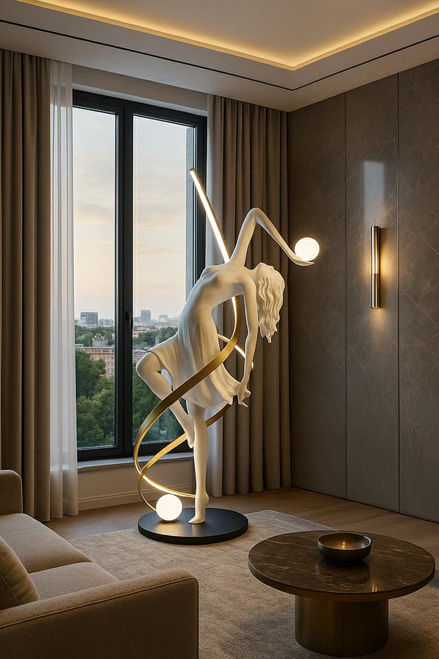 Lampadar Dancing Queen 112x90x210 cm, Alb - Moosee [12]