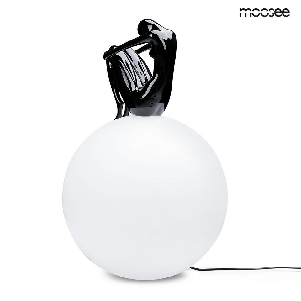 Lampă de Masă Uomo 35x35x53,5 cm, Polipropilenă și Rășină Negru - Moosee [2]