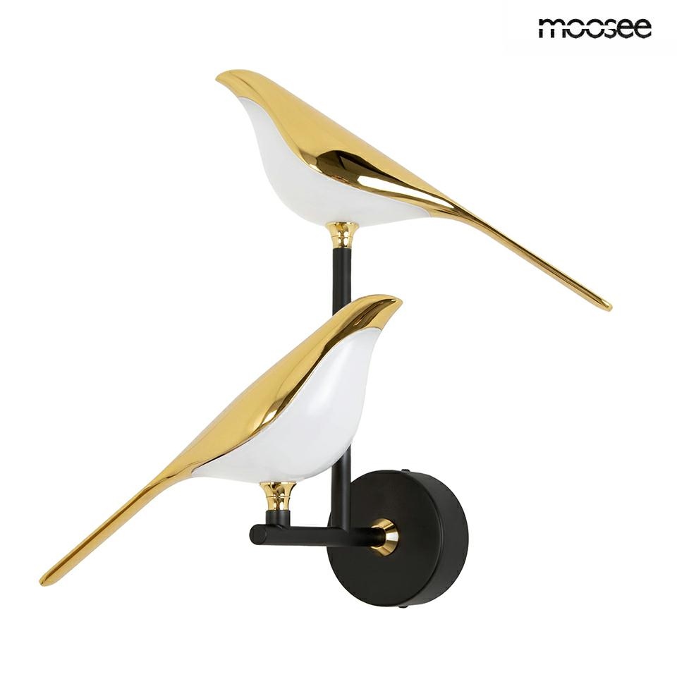 Produse - Aplică Bird Twin 38x22x40 cm, Acril și Metal - Moosee